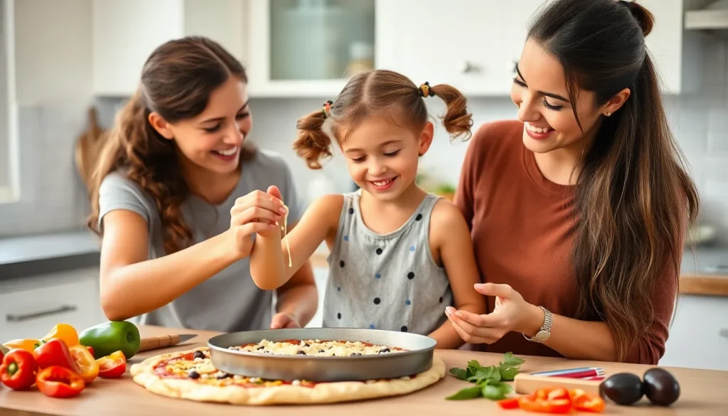 kids cooking with parents